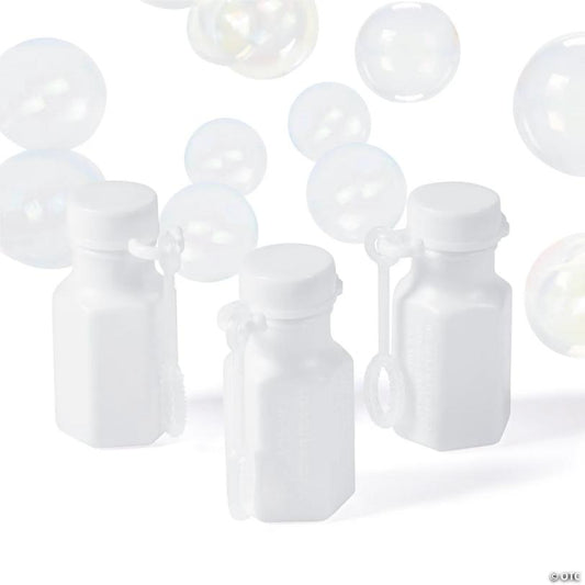 Bulk 48 Pc. Mini Hexagon White Bubble Bottles