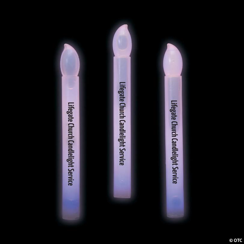 Bulk 48 Pc. Personalized Candle Glow Sticks