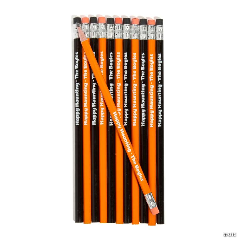 Bulk 48 Pc. Personalized Halloween Pencils