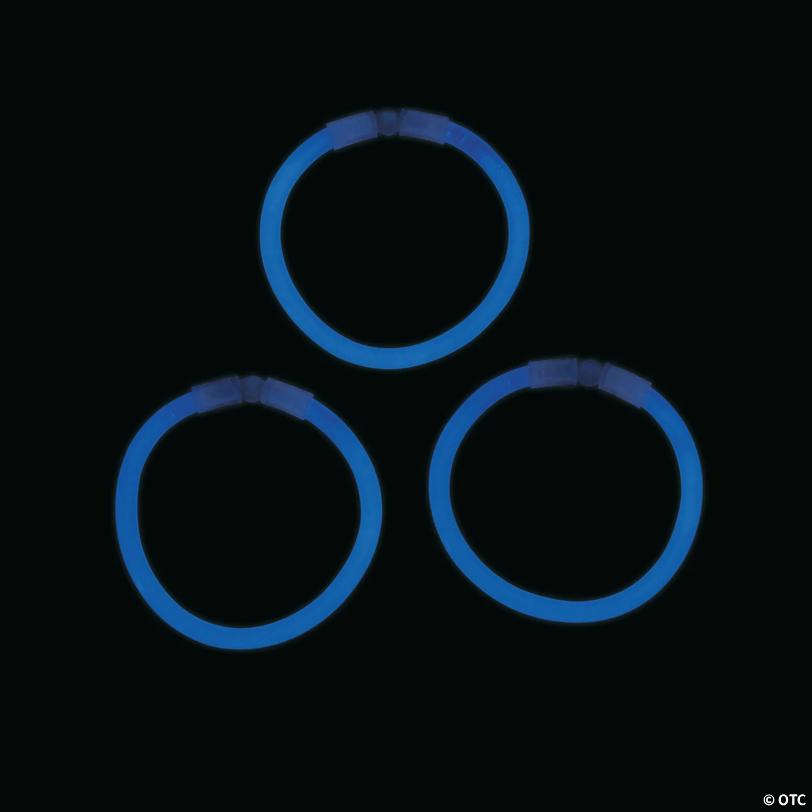 Bulk 50 Pc. Blue Glow Bracelets