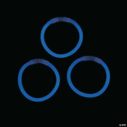 Bulk 50 Pc. Blue Glow Bracelets