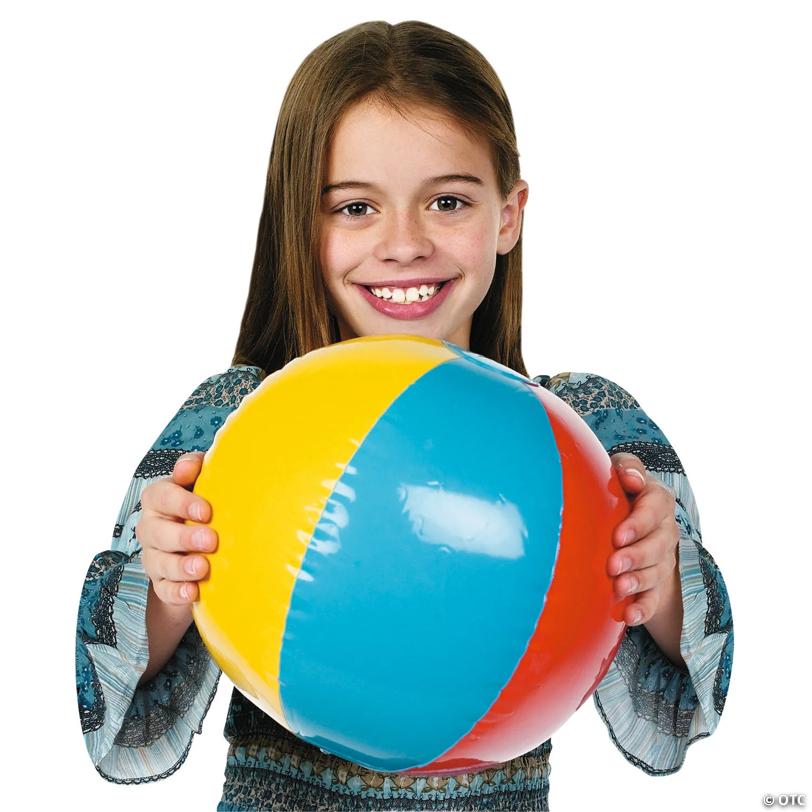 Bulk 50 Pc. Medium Inflatable 11" Multicolor Beach Ball Assortment