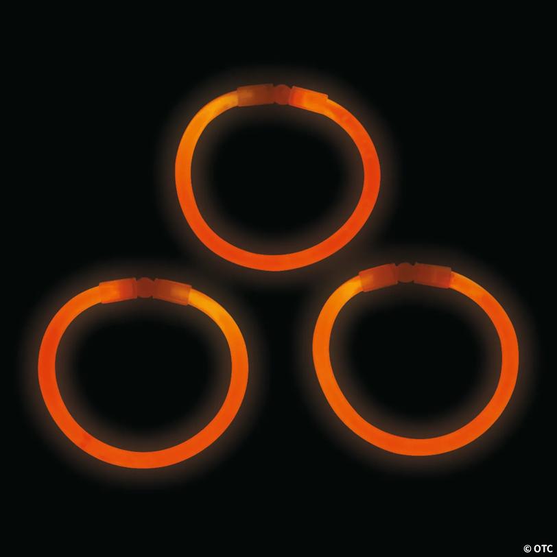 Bulk 50 Pc. Orange Glow Bracelets
