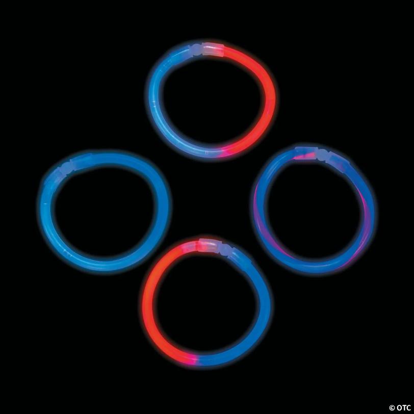 Bulk 50 Pc. Patriotic Mix Glow Bracelets