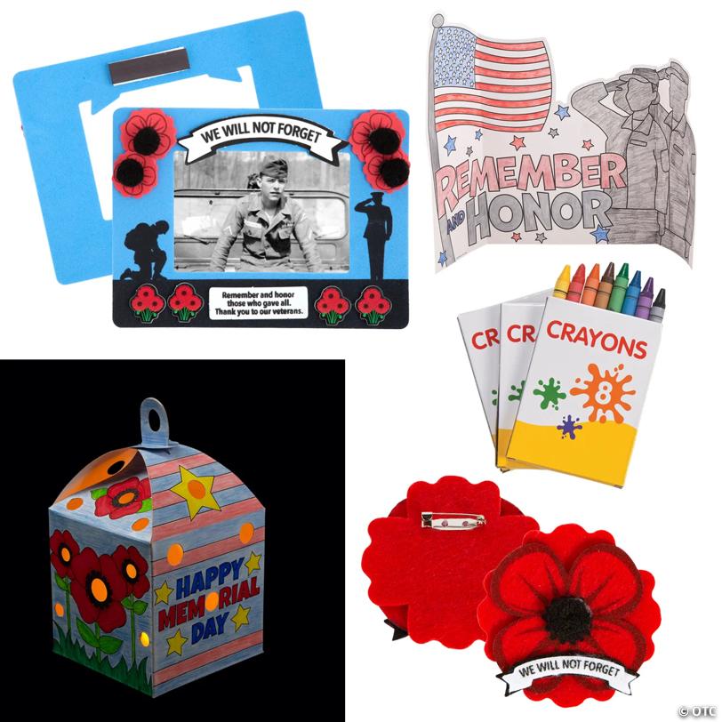 Bulk 60 Pc. Honor Memorial Day Craft Kit Assortment Sets for 12