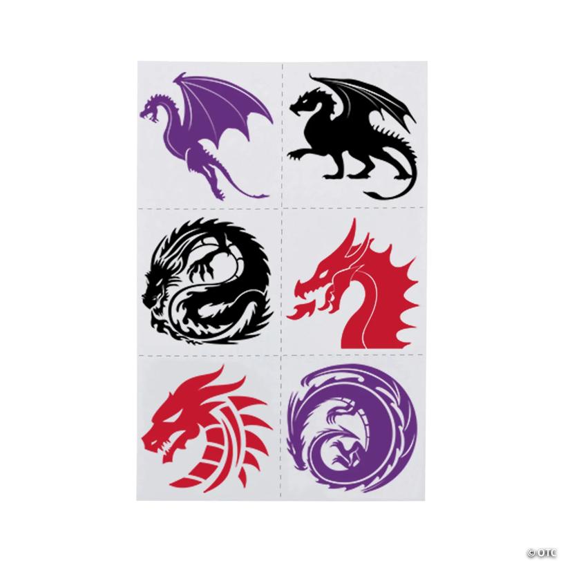 Bulk 72 Pc. Dragon Temporary Tattoos