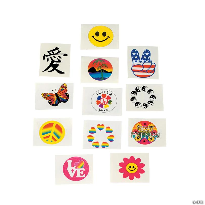 Bulk 72 Pc. Everyday Glow-in-the-Dark Temporary Tattoos