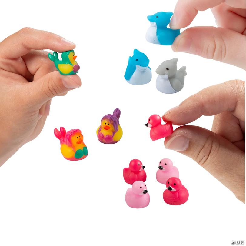 Bulk 72 Pc. Micro Summer Party Rubber Duck Assortment