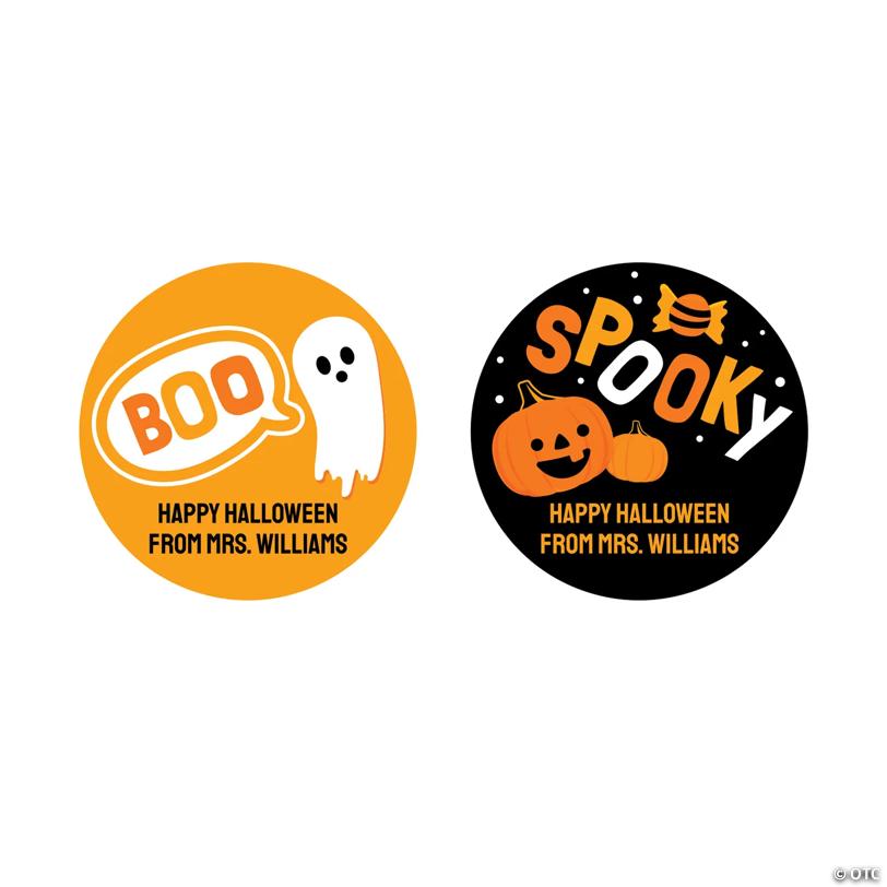 Bulk 80 Pc. Personalized Modern Halloween Favor Stickers