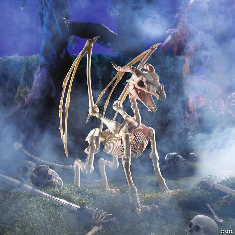 Bulk Halloween Dragon Skeletons - 4 Pc.