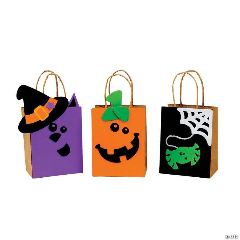 Bulk Halloween Friends Trick-Or-Treat Bags Craft Kit - Makes 50