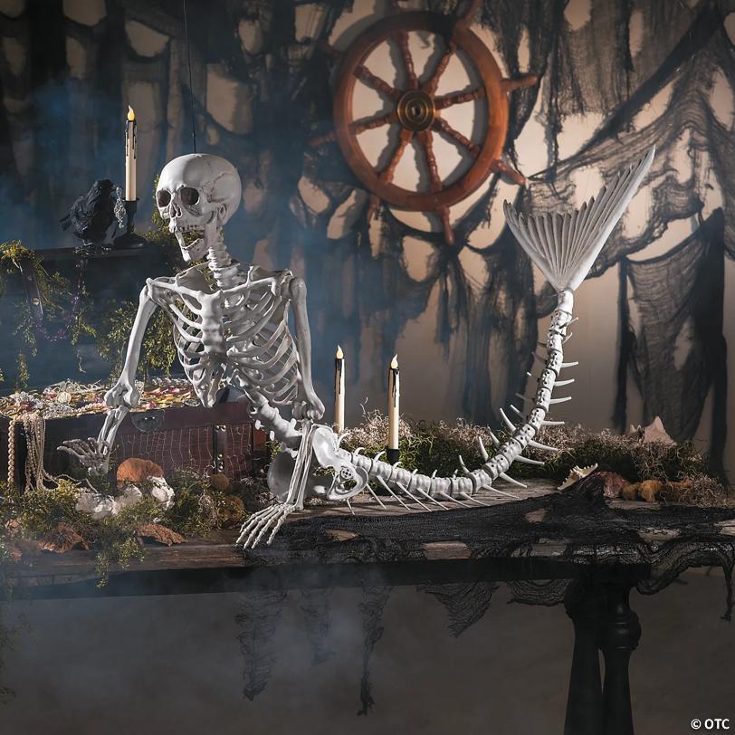 Bulk Life-Size Original Mermaid Skeleton Halloween Decorations - 4 Pc.