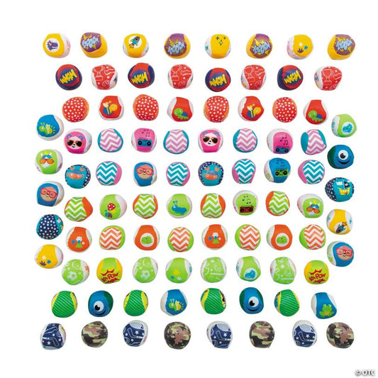 Bulk Mini Mega Footbags Assortment - 96 pc
