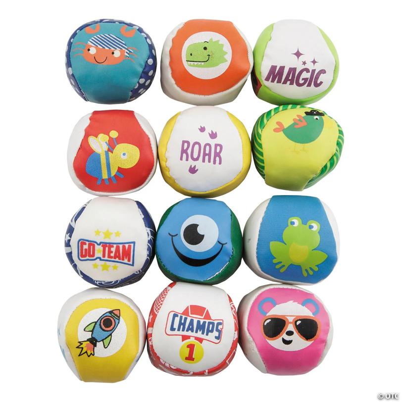 Bulk Mini Super Cool Footbags Assortment - 50 pc