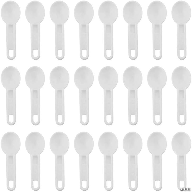 Bulk Pack of Teaspoon Measuring Spoons 24pk; 5 ml / 5 cc Scoops, Short-Handled | USA Decoration®