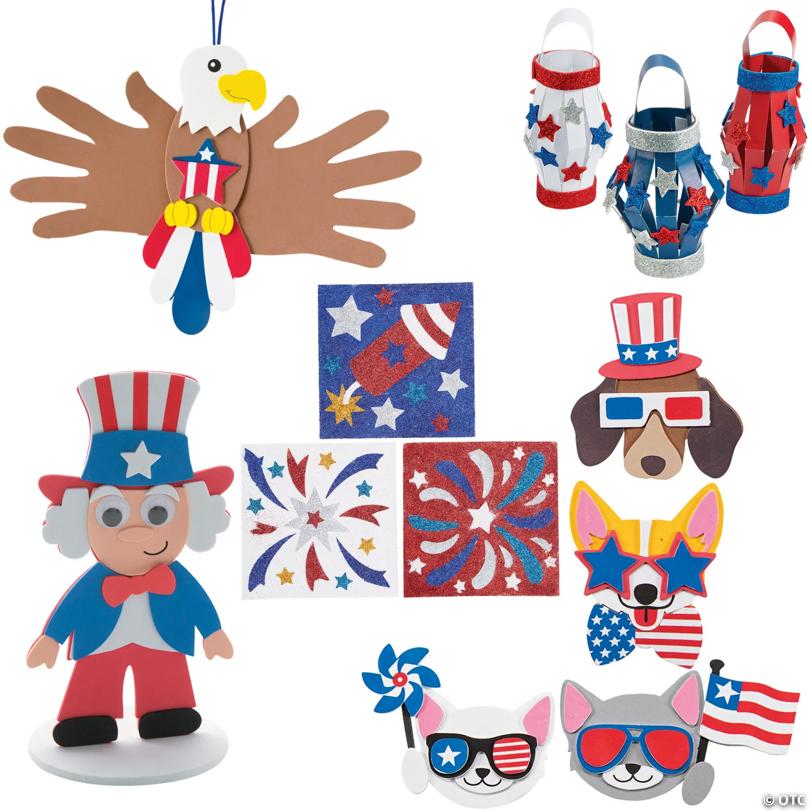 Bulk Super Patriotic Craft Kit - Makes 60