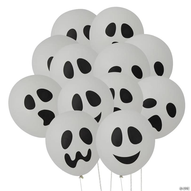 Bulk  48 Pc. Halloween Ghost 11" Latex Balloons