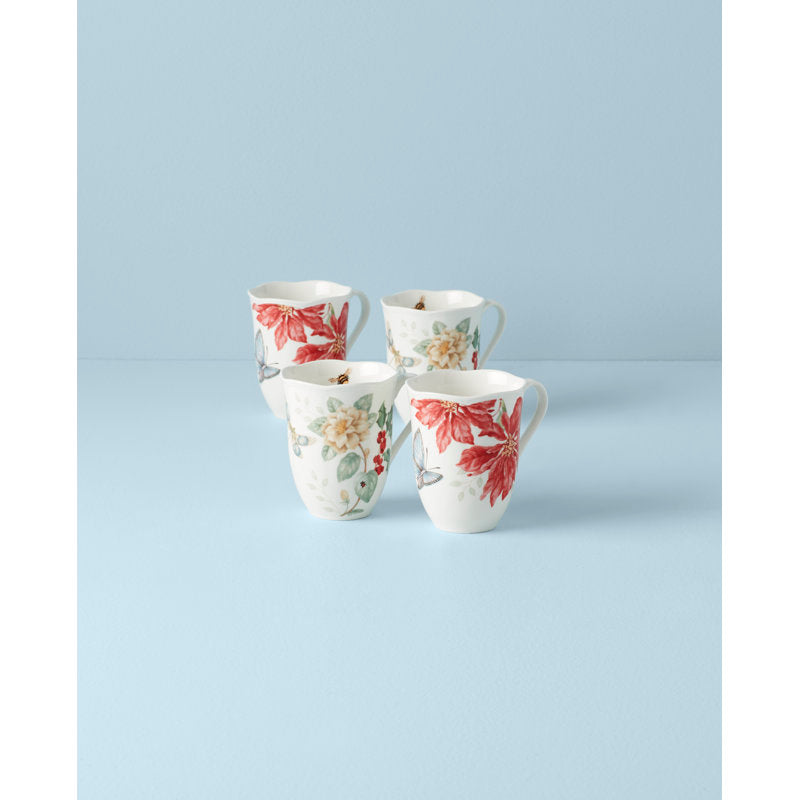 Butterfly Meadow Holiday 4 Piece Coffee Mug