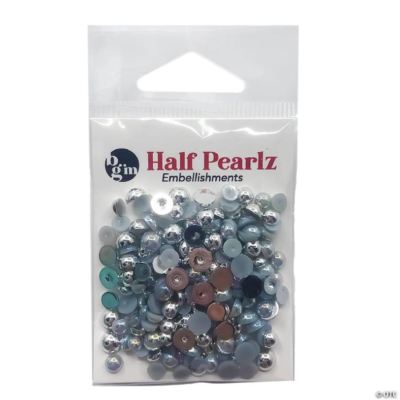 Buttons Galore Flat Back Pearls in AB Finish - SILVER SPOON - 36 Grams | USA Decoration®