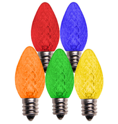 C7 Wonderful LED SMD Bulbs (25 bulbs/bag) - Faceted, Multi