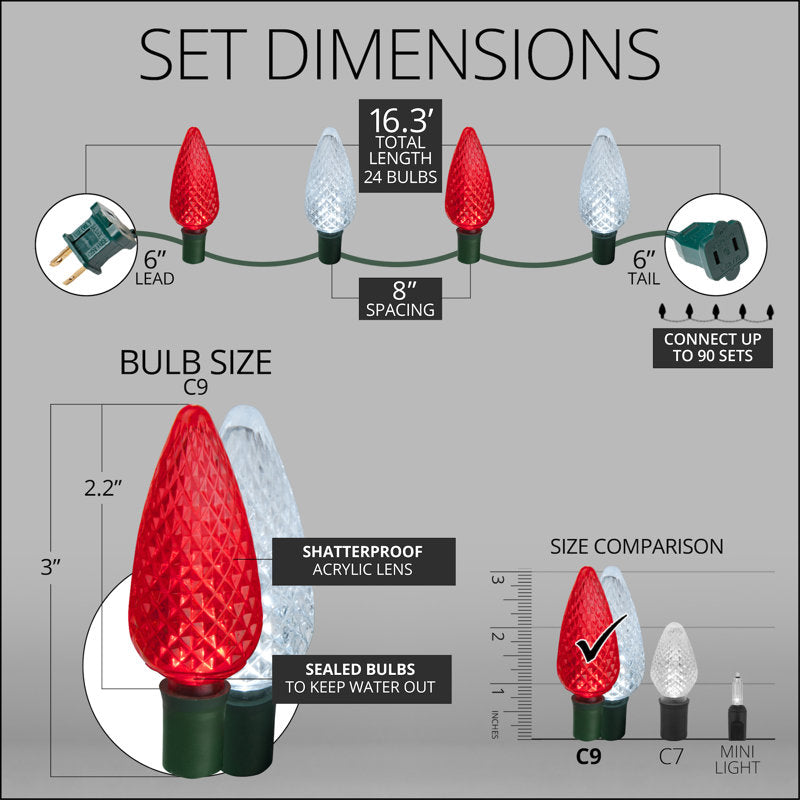 C9 LED Christmas String Lights