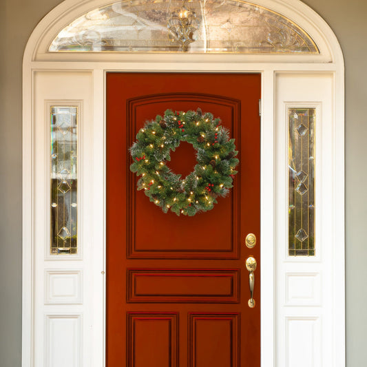 28 in. Christmas Bells Pine Wreath | USA Decoration®