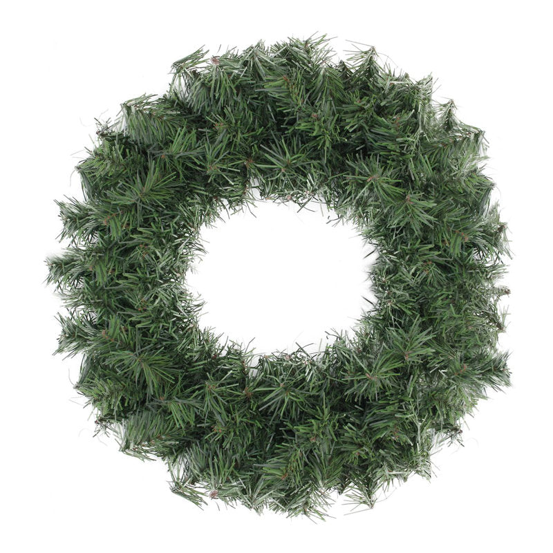 30" Pre-Lit Artificial Fir Christmas Wreath hanging on a front door