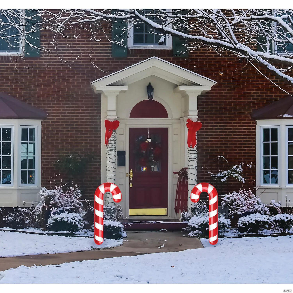 Candy cane outdoor yard signs