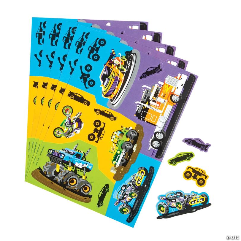 Cars & Trucks Sticker Sheets - 24 Pc.