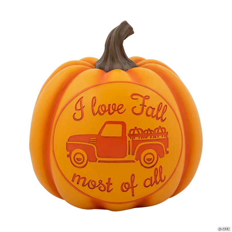 Carved Resin Pumpkin Fall Decoration