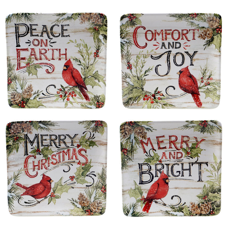 Certified International Evergreen Christmas 16Pc Dinnerware Set