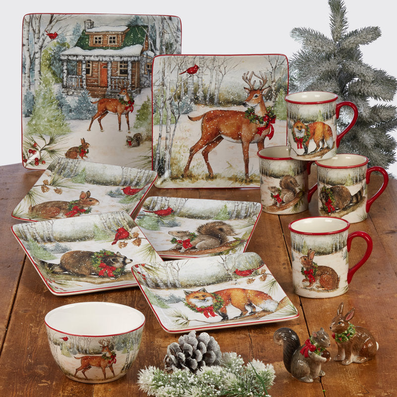 Certified International Winter Forest 16Pc Dinnerware Set