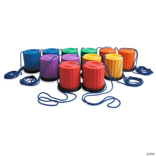 Champion Sports Plastic Platform Stilts 6 Color Set