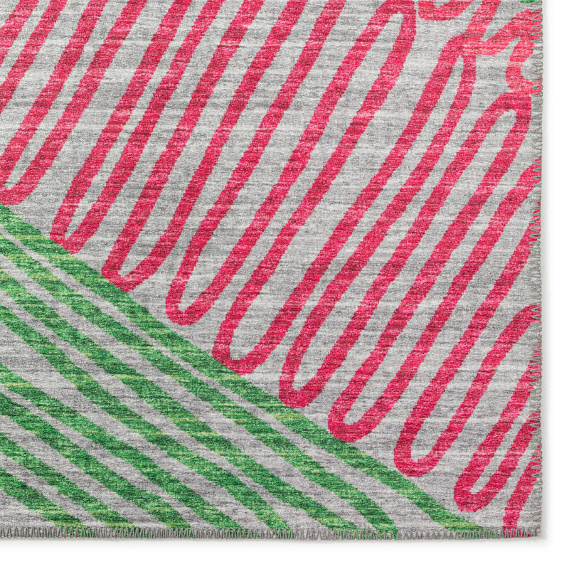 Chenille Washable Abstract Indoor/Outdoor Rug
