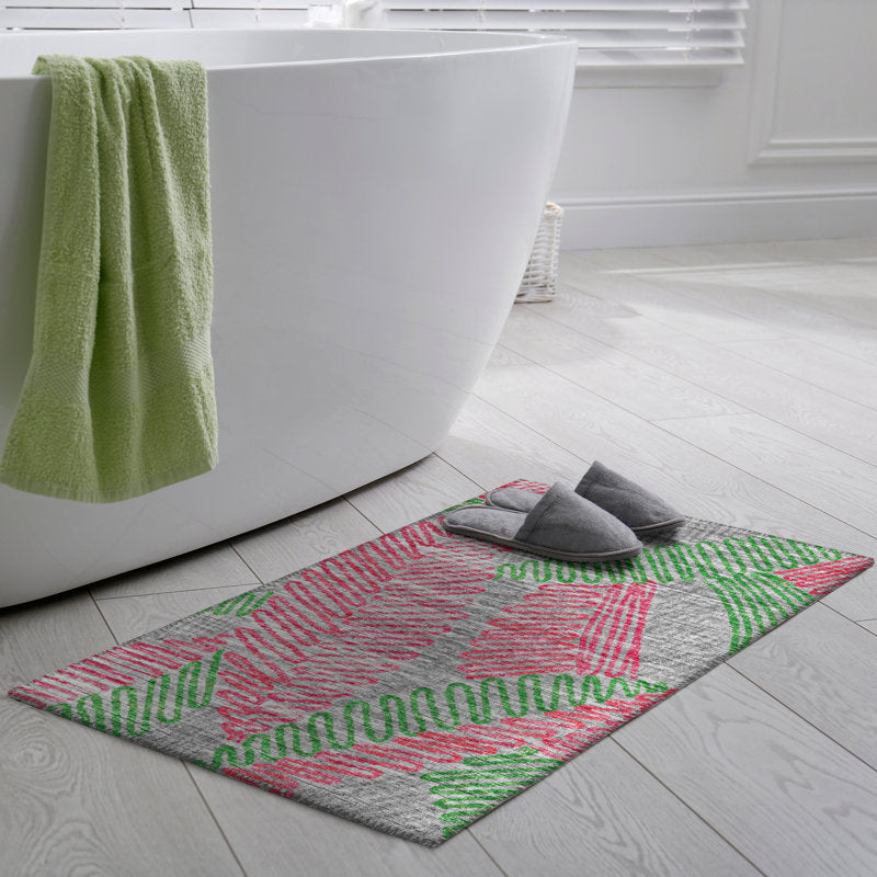 Chenille Washable Abstract Indoor/Outdoor Rug