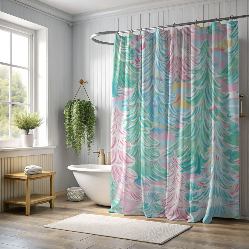 Chic Christmas Designs - 1 Piece Standard Shower Curtain
