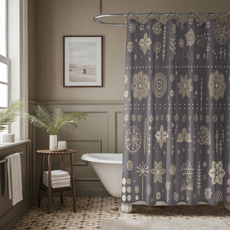 Chilled Winter Abstraction - Premium Shower Curtain
