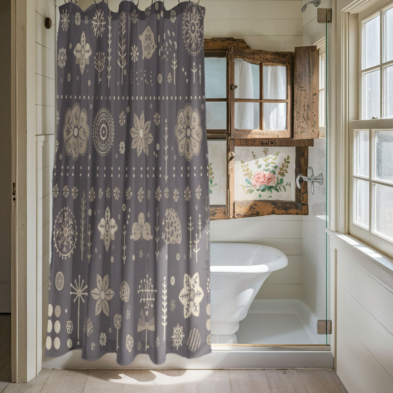 Chilled Winter Abstraction - Premium Shower Curtain