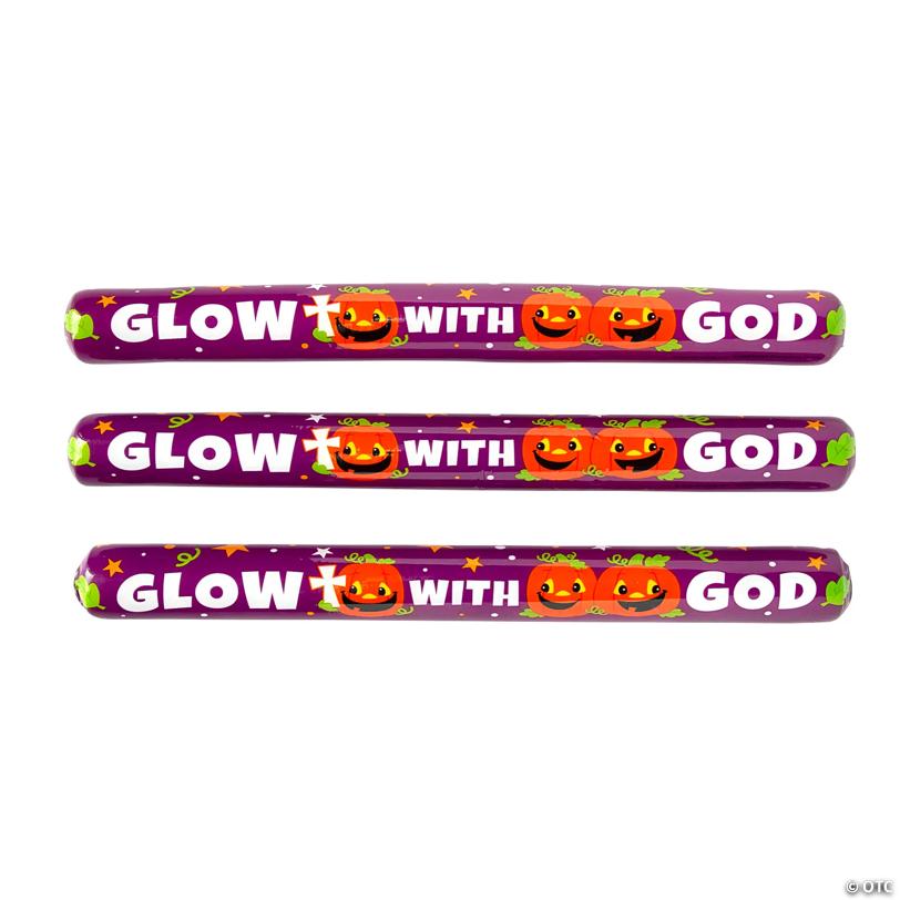 Christian Pumpkin Foam Tubes with Glow Sticks - 6 Pc.