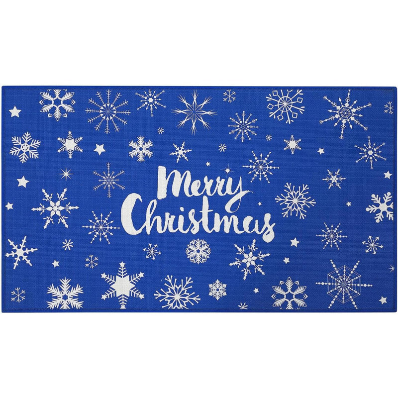 Christmas Doormat Merry Christmas Door Mat Snowflakes Non Slip Indoor Outdoor Front Door Doormat Living Room Bedroom Entrance Rug Kitchen Floor Mat Home Festive Decoration