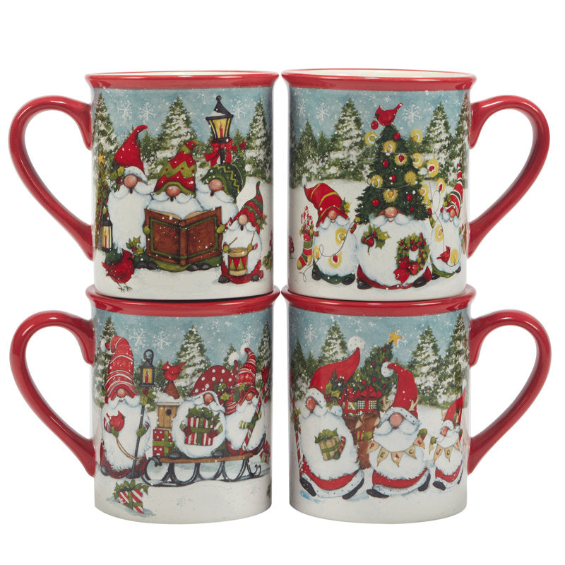 Christmas Gnomes 16pc Dinnerware Set