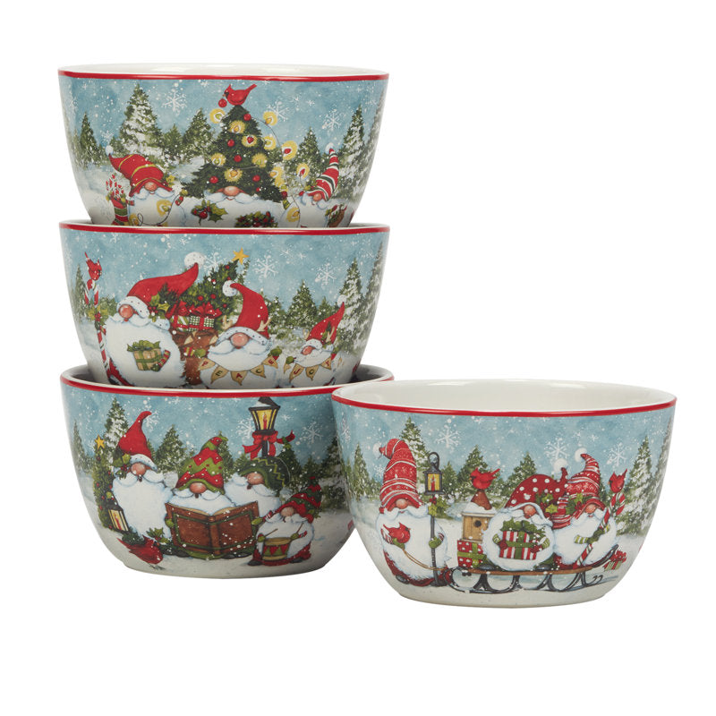 Christmas Gnomes 16pc Dinnerware Set