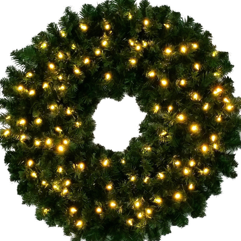 28" Ornament Christmas Wreath as a festive door display