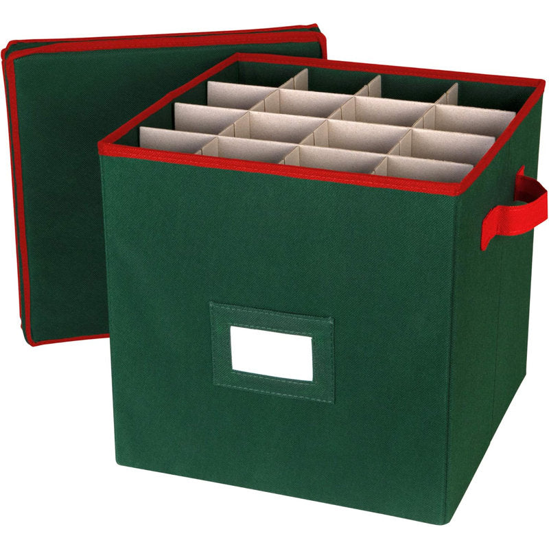 Christmas Ornament Storage Box With Lid - Store And Protect Up To 64 Holiday Ornaments