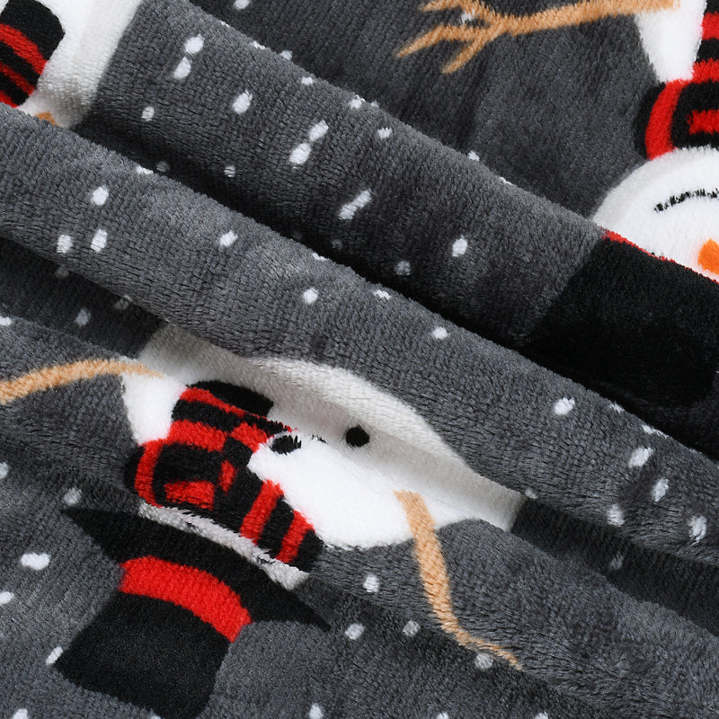 Christmas Sherpa Fleece Throw Blanket, Soft Warm Snowman Bed Throw TV Blanket, Holiday Gifts