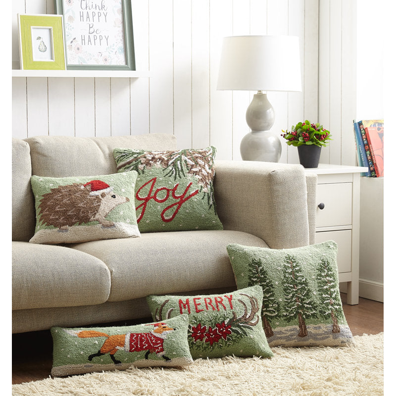 Christmas Toile Throw Pillow