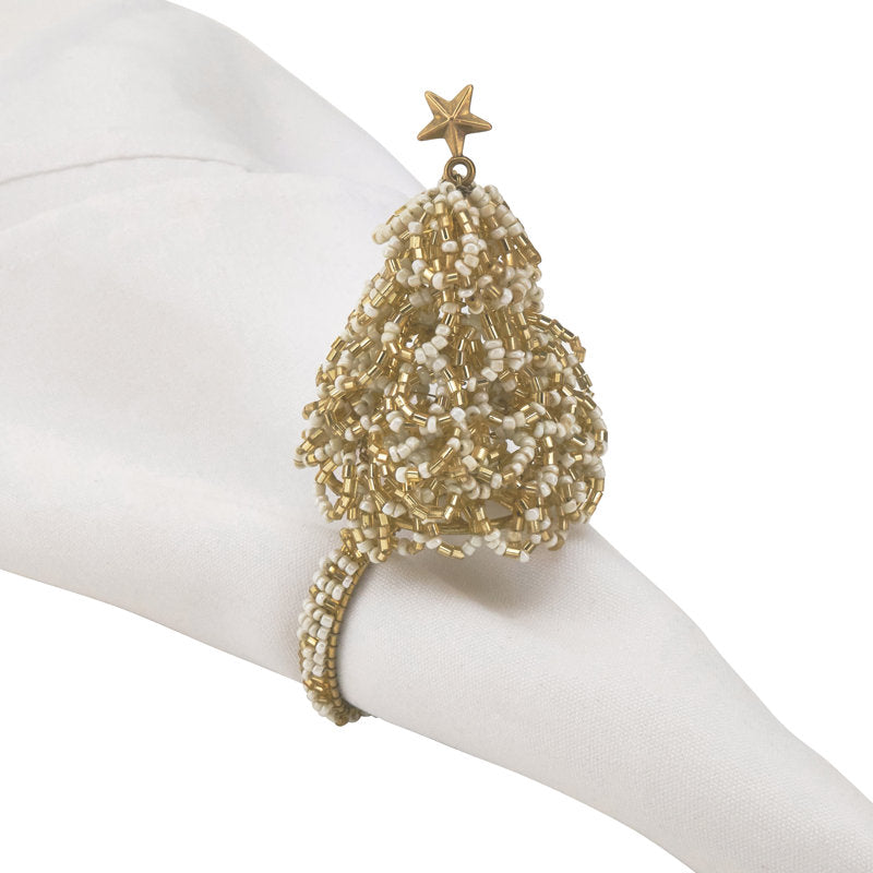 Christmas Tree Design Napkin Rings (Set Of 4)