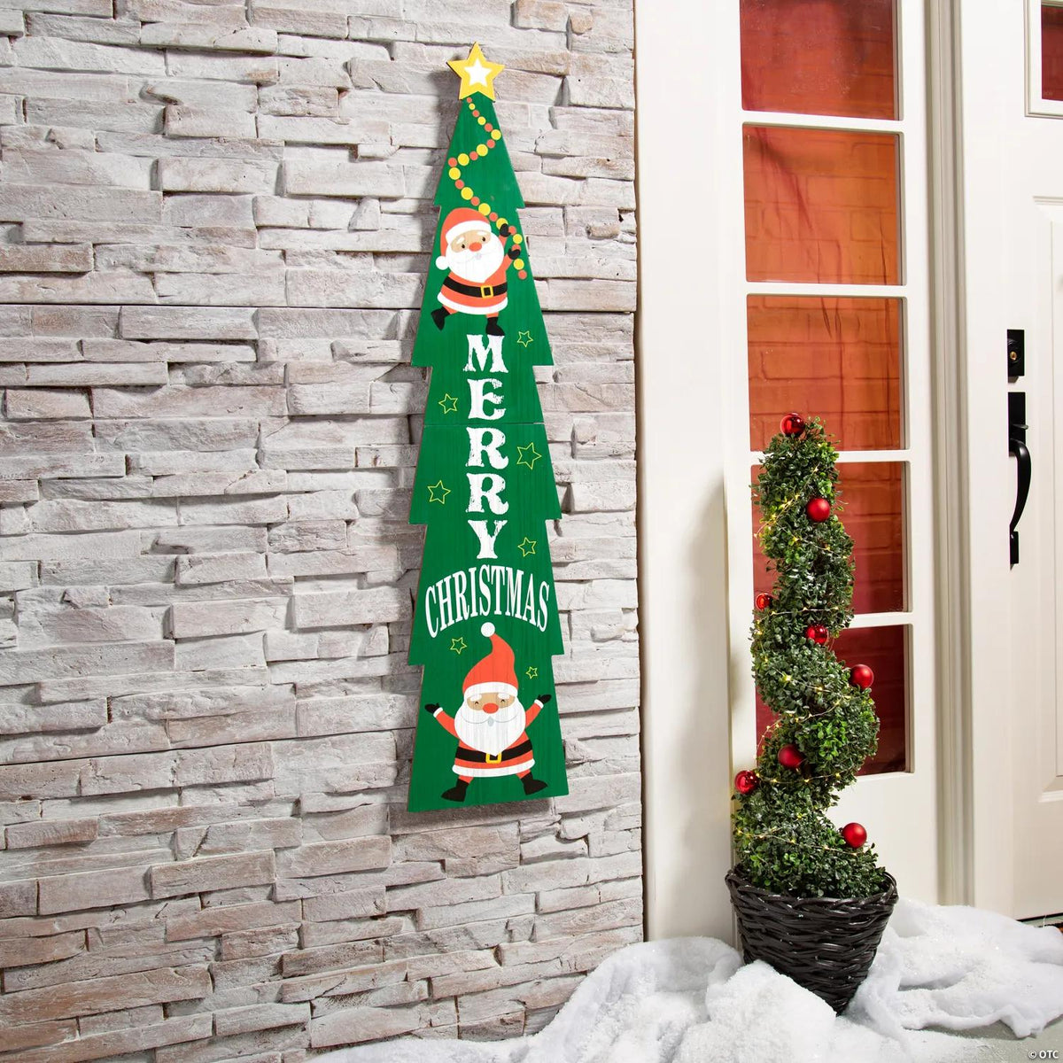 Christmas tree porch sign