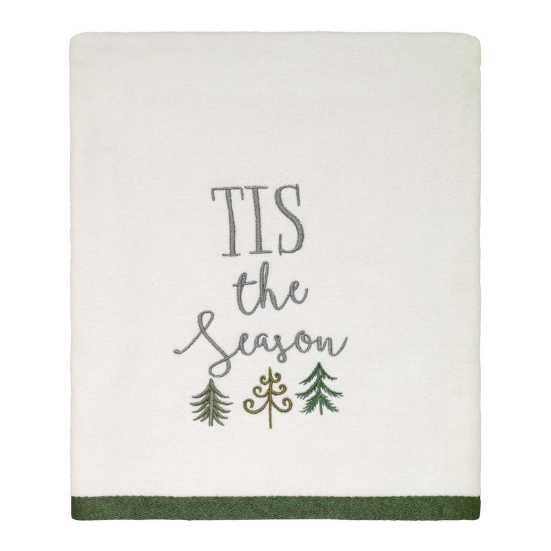 Christmas Trees 100% Cotton Midweight Waffle Bath Towel