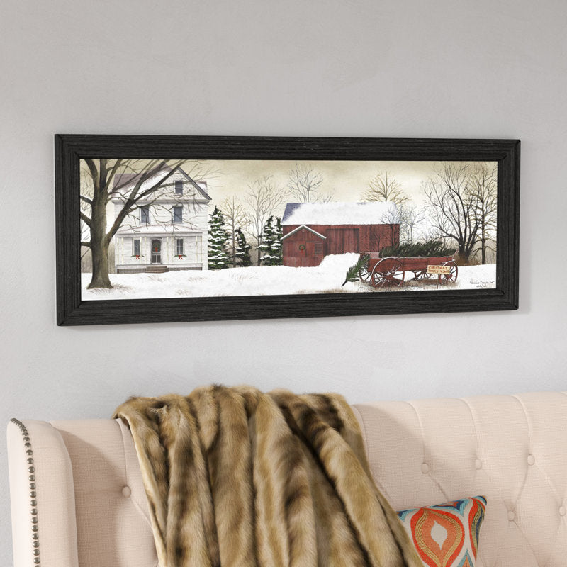 Christmas Trees for Sale Framed Wall Art for Living Room, Home Wall Decor by Billy Jacobs